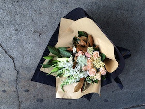 Vintage style textural floral bouquet