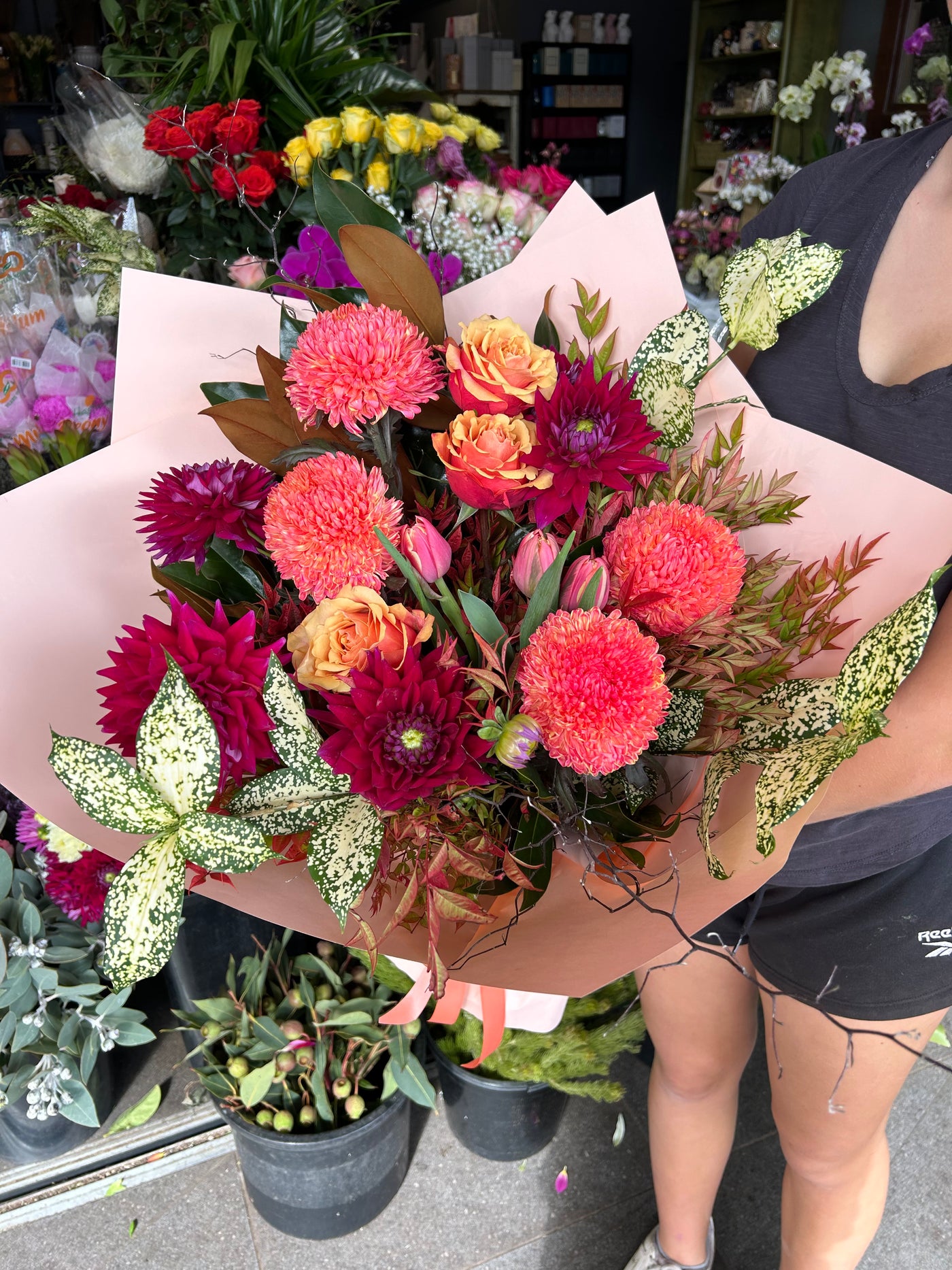 Seasonal vibrant and textured bouquet