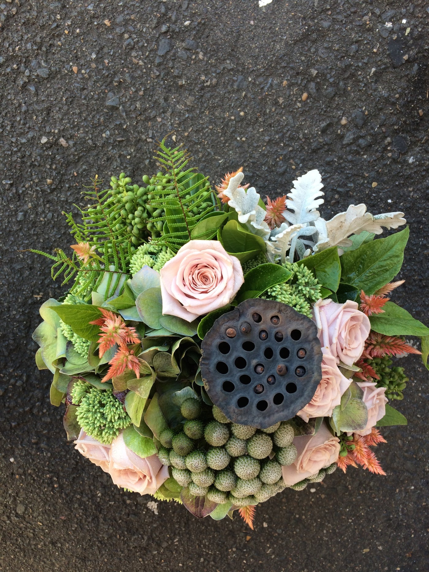 Lush bouquet of textures