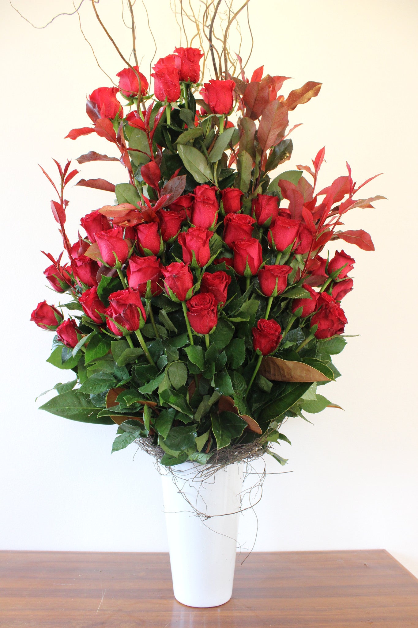 Flower Arrangement Large Red Rose Wow Flower Arrangement