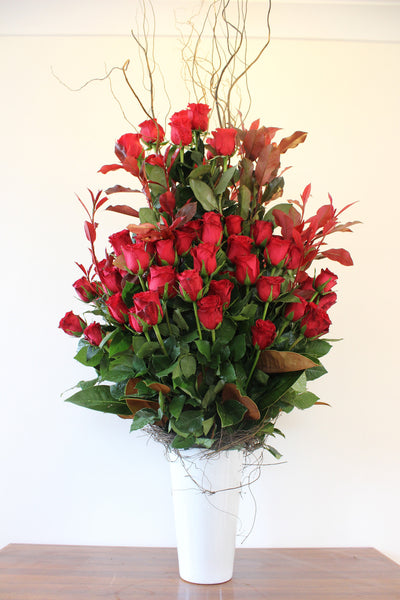 Flower Arrangement Large Red Rose Wow Flower Arrangement