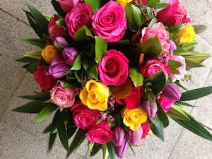 Bright Mixed Seasonal Flower Arrangement