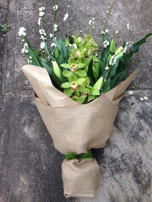 Seasonal Orchids and Lilie Bouquet