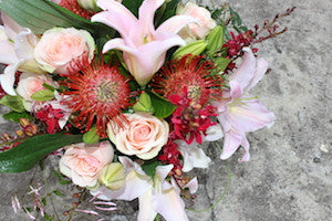 Native and floral arrangement