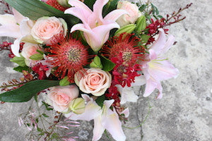 Native and floral arrangement