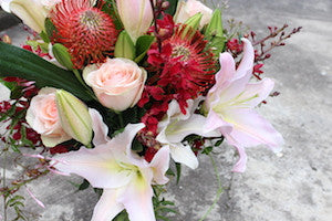 Native and floral arrangement
