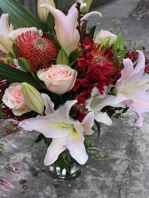 Native and floral arrangement