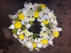 Wreath- White and Yellow Toned