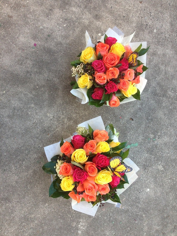 Bright Mixed Rose Arrangement