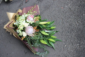 Native and orchid floral bouquet