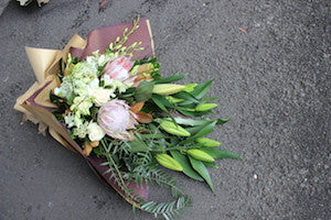 Native and orchid floral bouquet