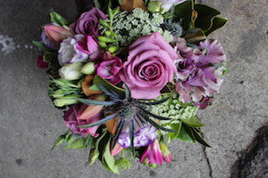 Lilac and Purple toned box arrangement