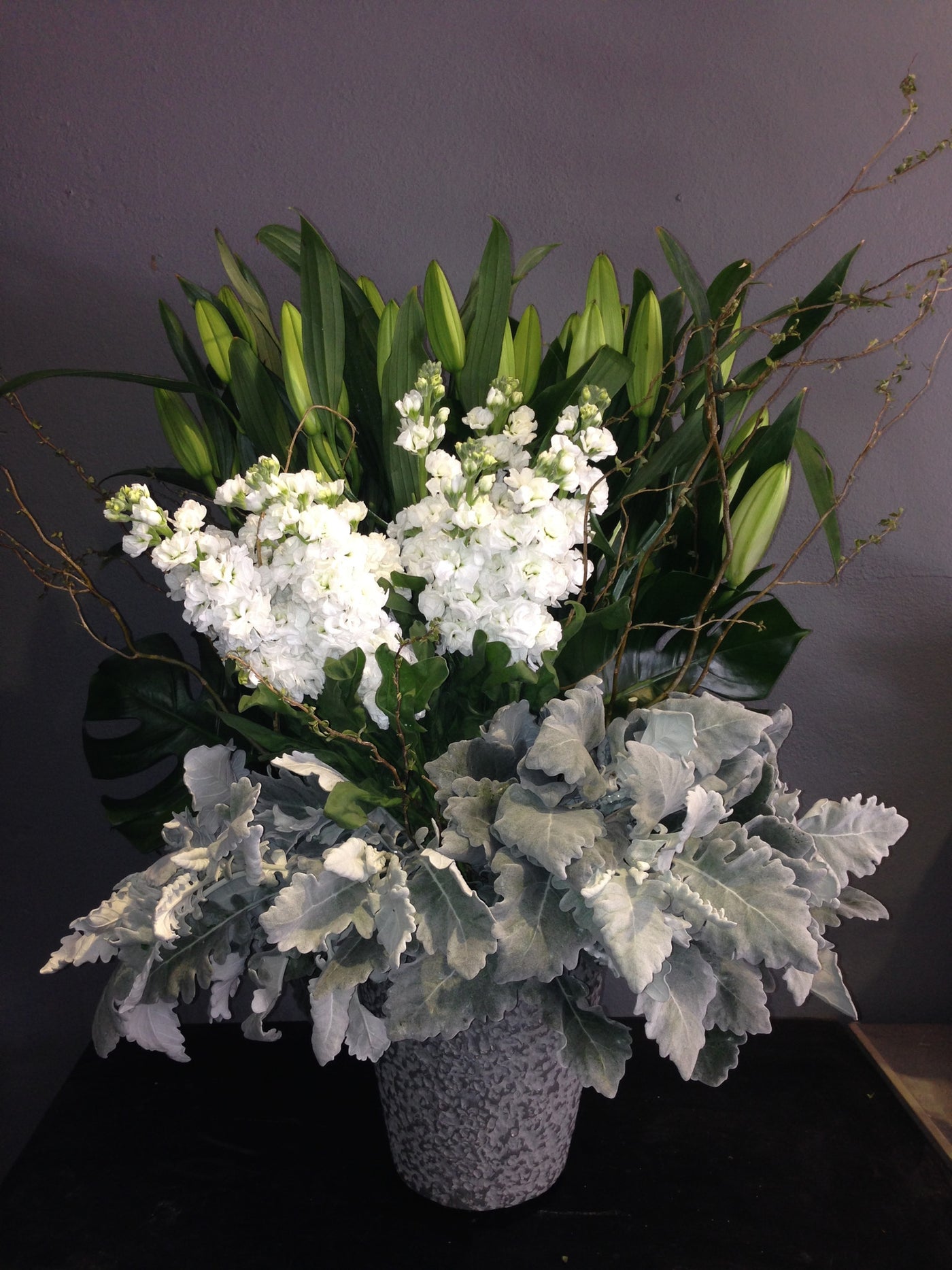 Whites and Grey Arrangement