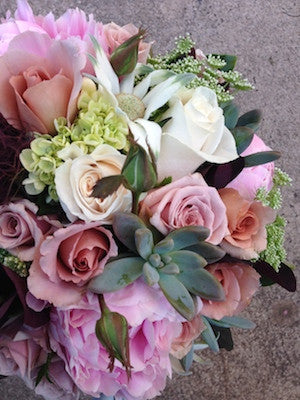 Vintage and Funky Succulent Bouquet Posy