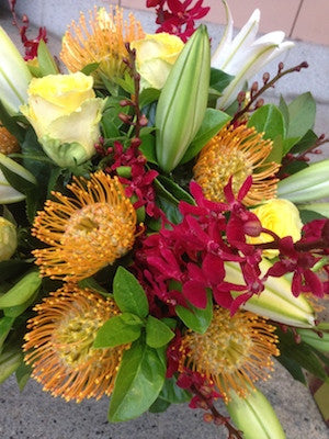 Vibrant Tropical and Native arrangement