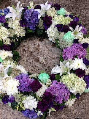 Wreath- Purple and white shades (Large)