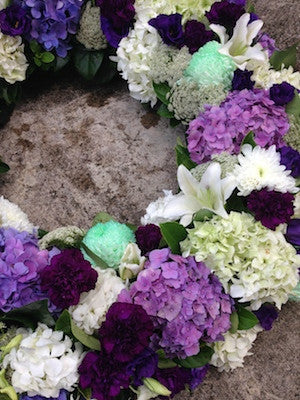 Wreath- Purple and white shades (Small)