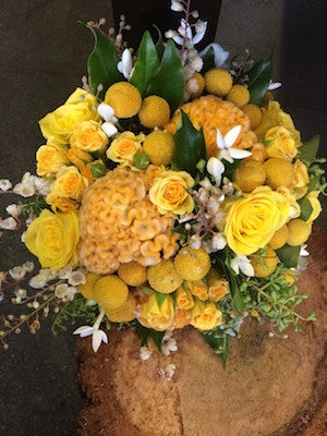 Brightness in a floral bouquet