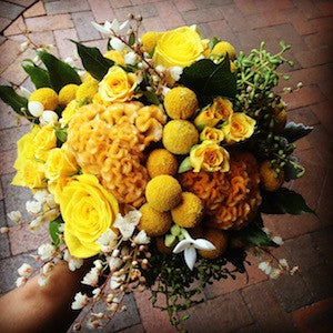 Brightness in a floral bouquet