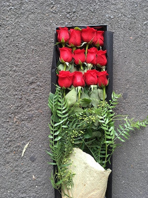 Dozen Red Roses in a presentation Box