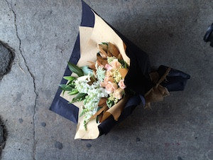 Vintage style textural floral bouquet