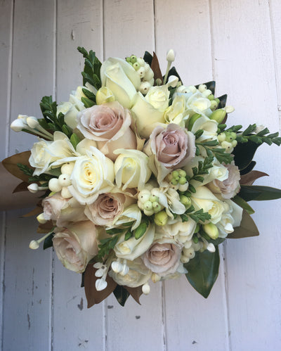 Textured white and antique posy