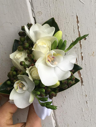 Corsage with orchids