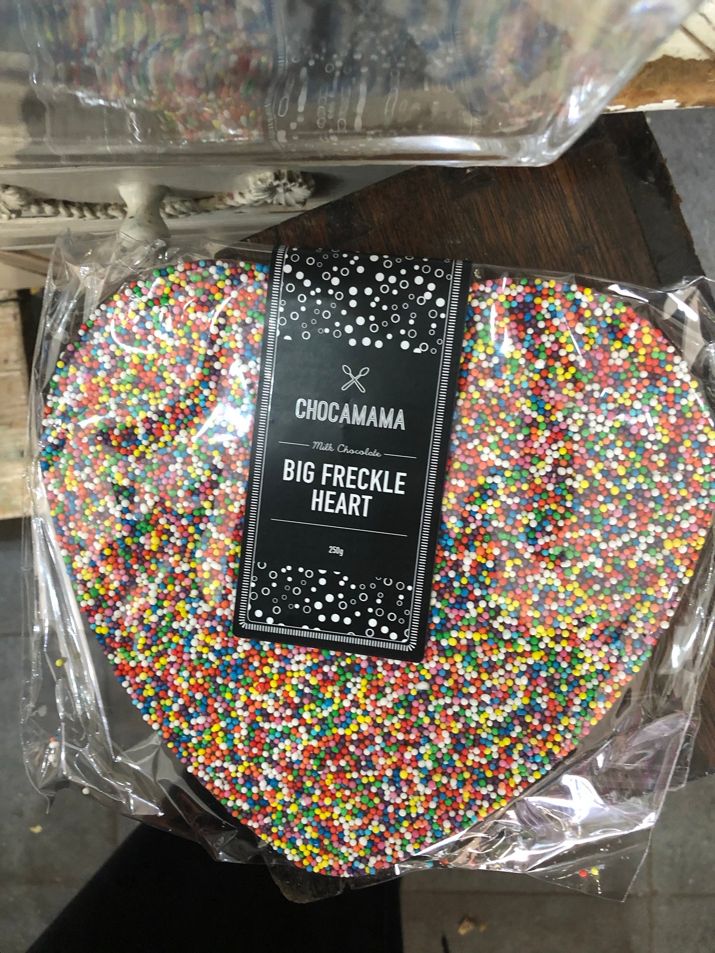 Chocolate freckle heart 150g