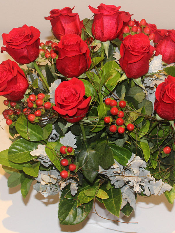 Flowers Red Rose Pot Arrangement