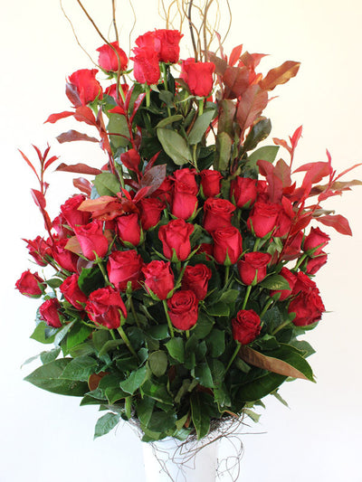 Flower Arrangement Large Red Rose Wow Flower Arrangement